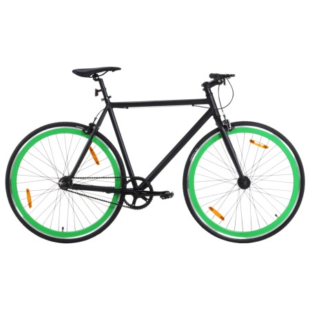 Schwarz-grünes Fixed-Gear-Fahrrad 700c 55 cm von , Fahrräder - Ref: Foro24-92256, Preis: 254,99 €, Rabatt: %