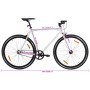 Schwarz-weißes Fixed-Gear-Fahrrad 700c 51 cm von , Fahrräder - Ref: Foro24-92261, Preis: 273,31 €, Rabatt: %