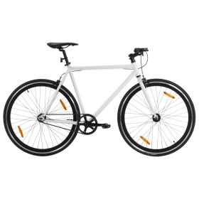 Bicicleta de piñón fijo blanco y negro 700c 59 cm de , Bicicletas - Ref: Foro24-92263, Precio: 272,99 €, Descuento: %