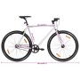 Bicicleta de piñón fijo blanco y negro 700c 59 cm de , Bicicletas - Ref: Foro24-92263, Precio: 303,71 €, Descuento: %