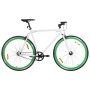 Bicicleta de piñón fijo blanco y verde 700c 55 cm de , Bicicletas - Ref: Foro24-92268, Precio: 254,56 €, Descuento: %