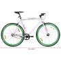 Bicicleta de piñón fijo blanco y verde 700c 55 cm de , Bicicletas - Ref: Foro24-92268, Precio: 254,56 €, Descuento: %