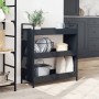 Black engineered wood kitchen cart 70x30x82 cm by , Kitchen and dining carts - Ref: Foro24-842316, Price: 65,87 €, Discount: %