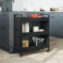 Black engineered wood kitchen cart 70x30x82 cm by , Kitchen and dining carts - Ref: Foro24-842316, Price: 65,87 €, Discount: %