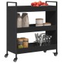 Black engineered wood kitchen cart 70x30x82 cm by , Kitchen and dining carts - Ref: Foro24-842316, Price: 65,87 €, Discount: %