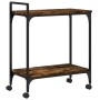 Engineered wood kitchen cart smoked oak 60.5x31x72.5 cm by , Kitchen and dining carts - Ref: Foro24-842368, Price: 45,51 €, D...