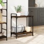 Engineered wood kitchen cart smoked oak 60.5x31x72.5 cm by , Kitchen and dining carts - Ref: Foro24-842368, Price: 45,51 €, D...