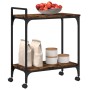 Engineered wood kitchen cart smoked oak 60.5x31x72.5 cm by , Kitchen and dining carts - Ref: Foro24-842368, Price: 45,51 €, D...