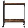 Engineered wood kitchen cart smoked oak 60.5x31x72.5 cm by , Kitchen and dining carts - Ref: Foro24-842368, Price: 45,51 €, D...