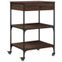 Oak brown engineered wood kitchen cart 60x48x89.5 cm by , Kitchen and dining carts - Ref: Foro24-842375, Price: 81,95 €, Disc...