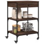 Oak brown engineered wood kitchen cart 60x48x89.5 cm by , Kitchen and dining carts - Ref: Foro24-842375, Price: 81,95 €, Disc...