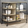 Sonoma oak engineered wood kitchen cart 100x45x89.5 cm by , Kitchen and dining carts - Ref: Foro24-842382, Price: 100,78 €, D...