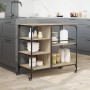 Sonoma oak engineered wood kitchen cart 100x45x89.5 cm by , Kitchen and dining carts - Ref: Foro24-842382, Price: 100,78 €, D...