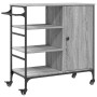 Sonoma gray wood kitchen cart 87.5x38.5x84.5 cm by , Kitchen and dining carts - Ref: Foro24-842389, Price: 120,32 €, Discount: %