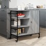 Sonoma gray wood kitchen cart 87.5x38.5x84.5 cm by , Kitchen and dining carts - Ref: Foro24-842389, Price: 120,32 €, Discount: %