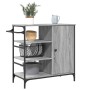 Sonoma gray wood kitchen cart 87.5x38.5x84.5 cm by , Kitchen and dining carts - Ref: Foro24-842389, Price: 120,32 €, Discount: %