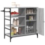 Sonoma gray wood kitchen cart 87.5x38.5x84.5 cm by , Kitchen and dining carts - Ref: Foro24-842389, Price: 120,32 €, Discount: %