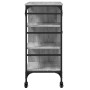 Sonoma gray wood kitchen cart 87.5x38.5x84.5 cm by , Kitchen and dining carts - Ref: Foro24-842389, Price: 120,32 €, Discount: %