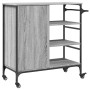 Sonoma gray wood kitchen cart 87.5x38.5x84.5 cm by , Kitchen and dining carts - Ref: Foro24-842389, Price: 120,32 €, Discount: %