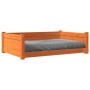 Cama para perros madera maciza pino marrón cera 95,5x65,5x28 cm de , Camas para perros - Ref: Foro24-844465, Precio: 78,66 €,...