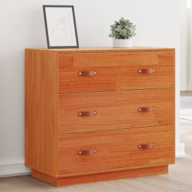 Wax brown solid pine wood sideboard 80x40x75 cm by , Sideboards - Ref: Foro24-844471, Price: 127,46 €, Discount: %