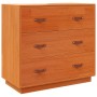 Aparador de madera maciza de pino marrón cera 80x40x75 cm de , Aparadores - Ref: Foro24-844471, Precio: 127,46 €, Descuento: %