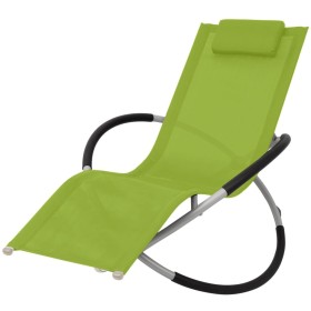 Geometric Green Steel Garden Lounger by vidaXL, Loungers - Ref: Foro24-47776, Price: 105,99 €, Discount: %