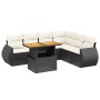 7-piece garden dining set and black synthetic rattan cushions by , Garden sets - Ref: Foro24-3272211, Price: 520,40 €, Discou...