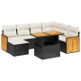 8-teiliges Gartensofa-Set und schwarze synthetische Rattankissen von , Gartensets - Ref: Foro24-3274073, Preis: 548,03 €, Rab...