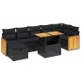 8-teiliges Gartensofa-Set und schwarze synthetische Rattankissen von , Gartensets - Ref: Foro24-3276254, Preis: 546,75 €, Rab...