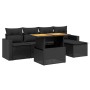 6-piece garden sofa set and black synthetic rattan cushions by , Garden sets - Ref: Foro24-3271286, Price: 381,92 €, Discount: %