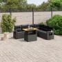 7-teiliges Garten-Essset und schwarze Kissen aus synthetischem Rattan von , Gartensets - Ref: Foro24-3271769, Preis: 504,96 €...