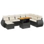 8-teiliges Gartensofa-Set und schwarze synthetische Rattankissen von , Gartensets - Ref: Foro24-3275849, Preis: 609,62 €, Rab...