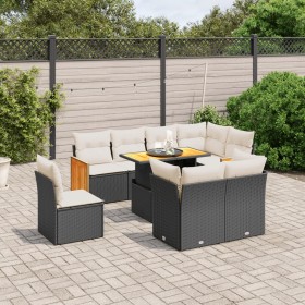 8-teiliges Gartensofa-Set und schwarze synthetische Rattankissen von , Gartensets - Ref: Foro24-3274052, Preis: 695,12 €, Rab...