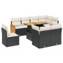 8-piece garden sofa set and black synthetic rattan cushions by , Garden sets - Ref: Foro24-3274052, Price: 657,80 €, Discount: %