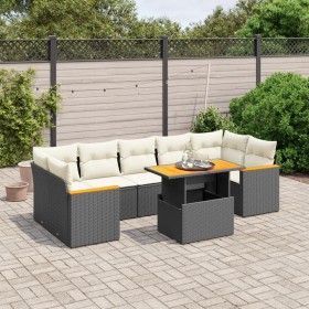 8-teiliges Gartensofa-Set und schwarze synthetische Rattankissen von , Gartensets - Ref: Foro24-3272988, Preis: 567,47 €, Rab...