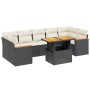 8-piece garden sofa set and black synthetic rattan cushions by , Garden sets - Ref: Foro24-3272988, Price: 602,64 €, Discount: %