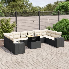 11-piece garden sofa set and black synthetic rattan cushions by , Garden sets - Ref: Foro24-3272806, Price: 770,01 €, Discoun...