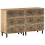 2-piece sideboard solid mango wood 60x33x75 cm by , Sideboards - Ref: Foro24-3206305, Price: 333,58 €, Discount: %