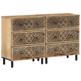 2-piece sideboard solid mango wood 60x33x75 cm by , Sideboards - Ref: Foro24-3206305, Price: 330,99 €, Discount: %