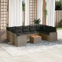 10-piece garden sofa set with gray synthetic rattan cushions by , Garden sets - Ref: Foro24-3256599, Price: 680,59 €, Discoun...