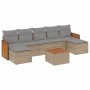 Gartensofa-Set mit beigen Kissen 8 Stück PE-Rattan von , Gartensets - Ref: Foro24-3227921, Preis: 504,95 €, Rabatt: %