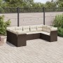 9-teiliges Gartensofa-Set und braune synthetische Rattankissen von , Gartensets - Ref: Foro24-3249972, Preis: 599,39 €, Rabat...