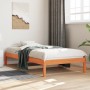 Sofá cama de madera maciza de pino marrón cera 80x200 cm de , Camas y somieres - Ref: Foro24-844406, Precio: 84,53 €, Descuen...