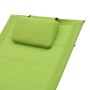 Tumbona con almohada textileno verde de vidaXL, Tumbonas - Ref: Foro24-47791, Precio: 72,99 €, Descuento: %