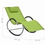 Tumbona con almohada textileno verde de vidaXL, Tumbonas - Ref: Foro24-47791, Precio: 72,99 €, Descuento: %