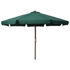 Garden umbrella with green wooden pole 330 cm by vidaXL, Umbrellas - Ref: Foro24-47213, Price: 122,99 €, Discount: %