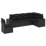 6-teiliges Gartensofa-Set und schwarze synthetische Rattankissen von , Gartensets - Ref: Foro24-3254962, Preis: 453,76 €, Rab...