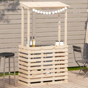 Garden bar table with solid wood roof 112.5x57x195.5 cm by , Garden tables - Ref: Foro24-832534, Price: 222,99 €, Discount: %