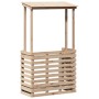 Mesa de bar de jardín con techo madera maciza 112,5x57x195,5 cm de , Mesas de jardín - Ref: Foro24-832534, Precio: 222,99 €, ...